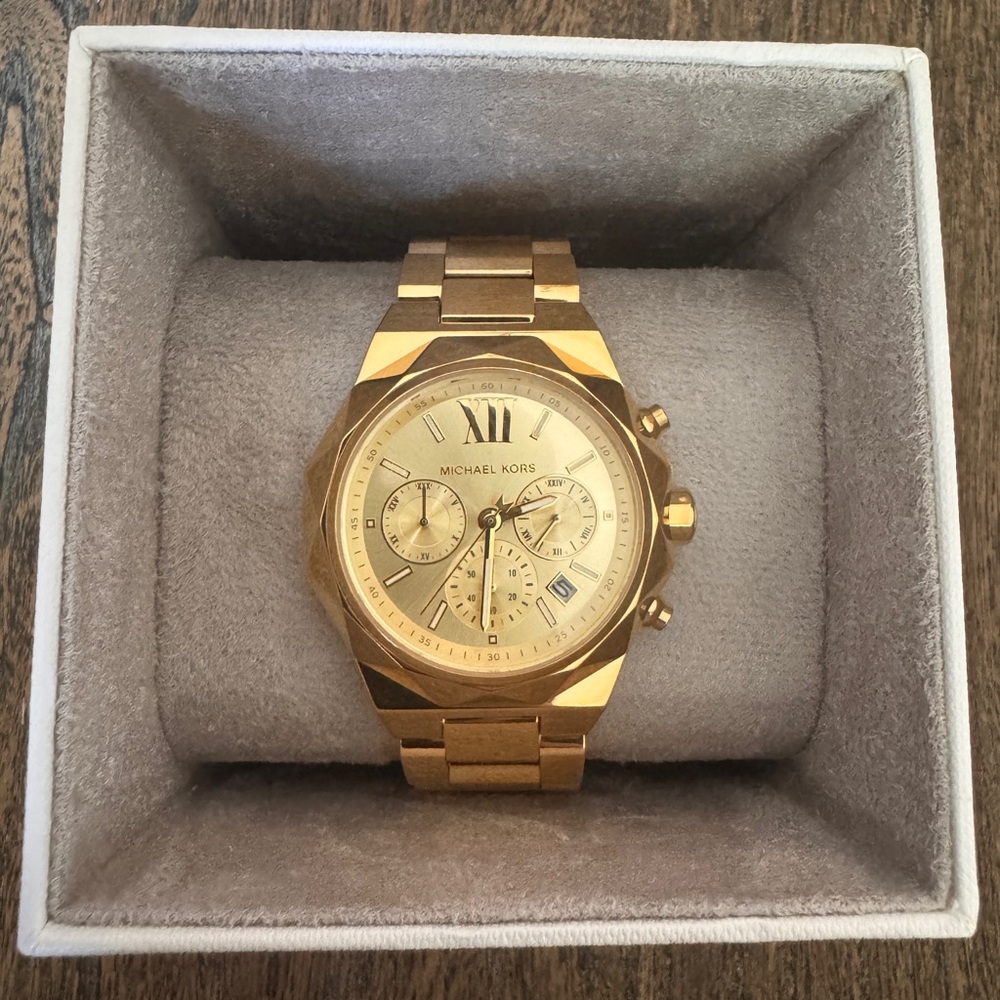 Michael Kors Chronograph Oversized Gold Watch